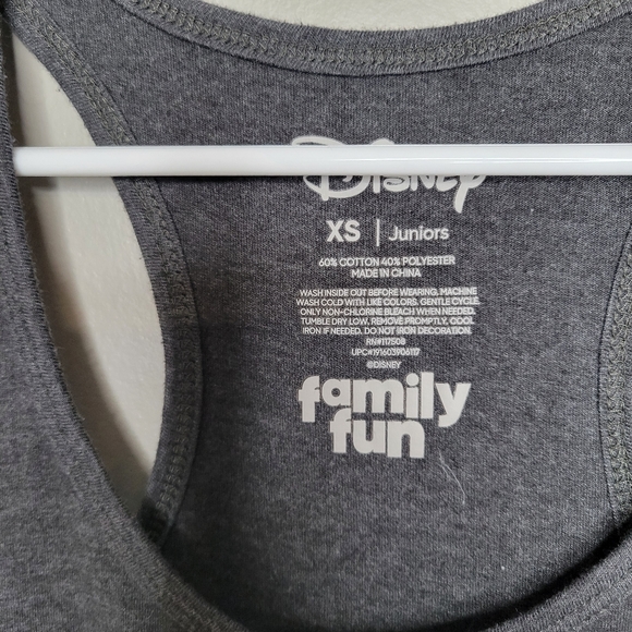 Disney Gray Juniors Mickey & Minnie Racerback Tank Top XS - Picture 2 of 5
